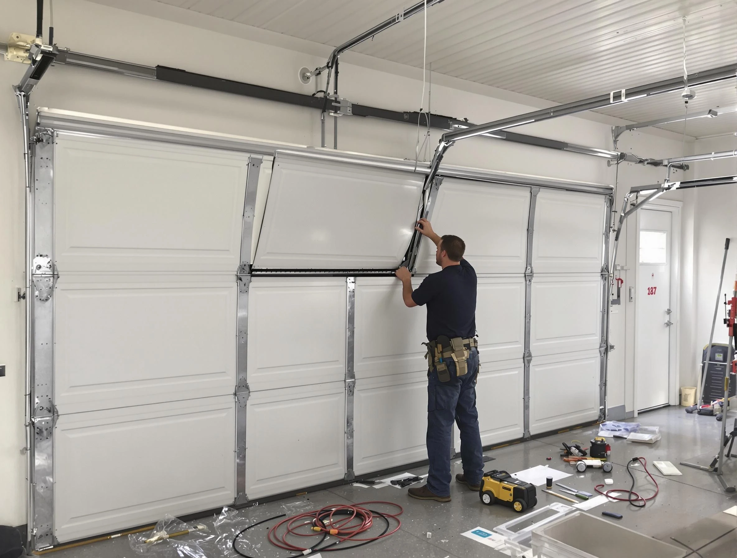 Garage Door Section Replacement in West Point